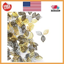 DIY Craft Accessories: 150 Hollow Leaf Charms for Elegant Jewelry Creations