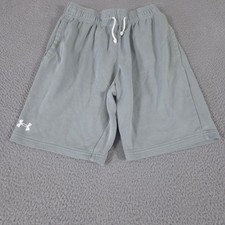 Under Armour Shorts Mens Medium Green Rival Terry Cotton Blend Drawstring Pocket