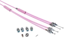 Upper & Lower gyro cables for old school BMX - PASTEL PINK