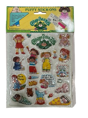 Vintage Cabbage Patch Kids Puffy Stickers Club House Slumber Party 1983 Style 5