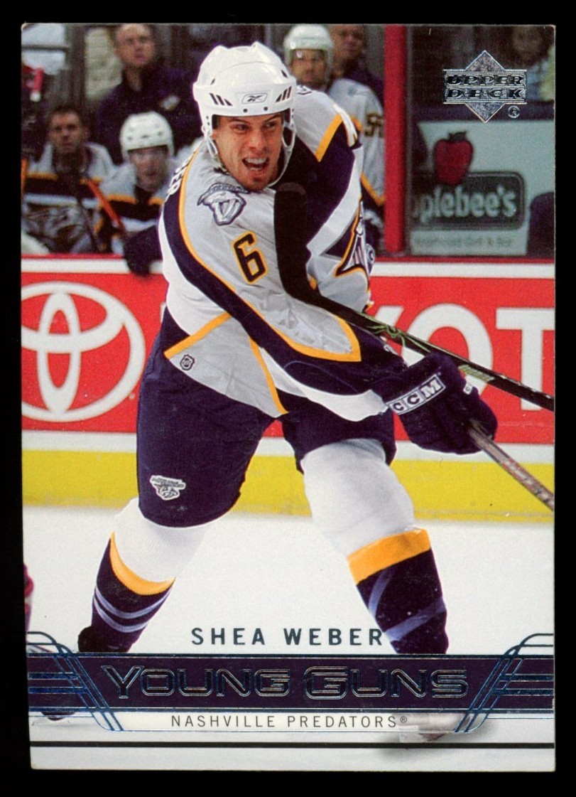 2006-07 Upper Deck Series 1 Hockey SHEA WEBER #222 Young Guns Rookie