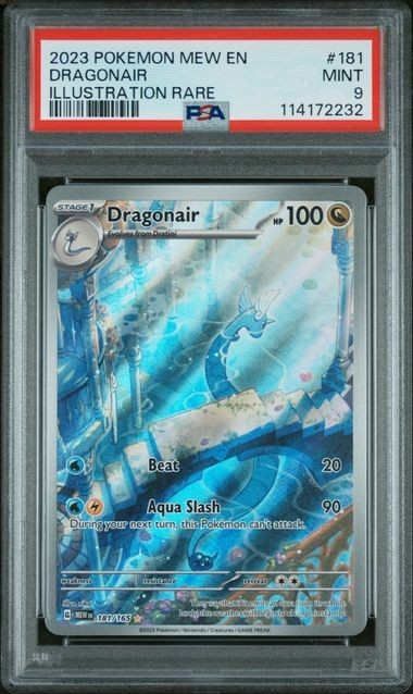 2023 Pokemon Mew En-151 #181 Dragonair Illustration Rare PSA 9