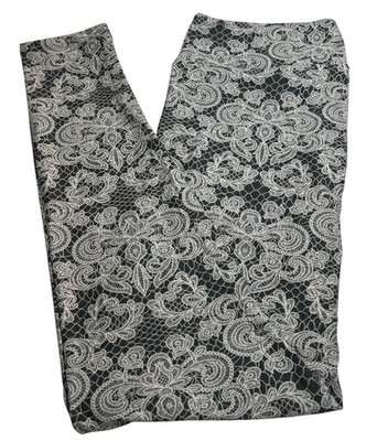 LuLaRoe Leggings TC Tall Curvy Unicorn GRAY Mesh LACE FLORAL Sexy Fun Ships FAST