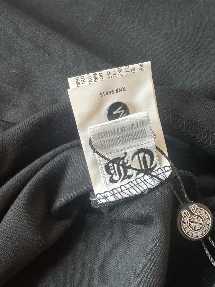 Black Chrome Heart Long Sleeve Tee Sizes M & L  (FAST SHIPPING) - Image 3 of 3