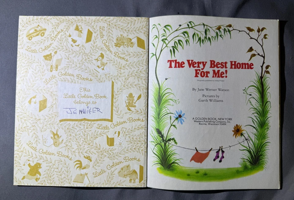 The Very Best Home For Me! (Little Golden Book 1982) Vintage 206-42 Foto 3 de 3