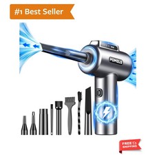 Compressed Air Duster, 110000RPM Ultra-Powerful Electric Air Duster with LED ...