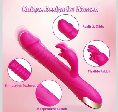 Rechargeable Dual-Action Personal Massager with Curved Design Multi-Mode...