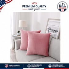 Stylish Fade-Resistant Pink Velvet Throw Pillows 18x18 - Pack of 2 for Any Room