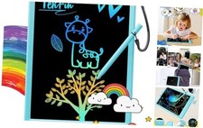 LCD Writing Tablet Doodle Board, 10inch Colorful Drawing 7"W x 9.8"H Blue