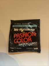 No Nonsense Fashion Color Sheer To Waist Pantyhose 171 Black Made In USA