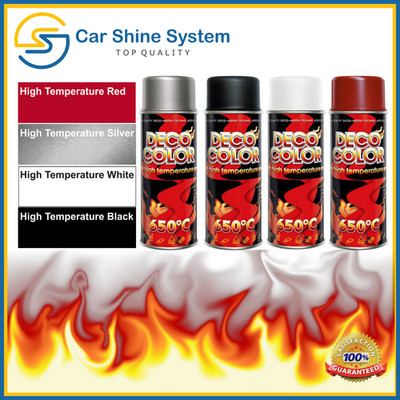 Hochtemperaturlackbeständiger Herd Feuergrill Spray 650°C weiß SATIN Wärme 