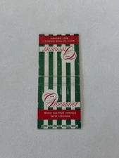 The Greenbrier White Sulphur Springs West Virginia Matchbook Cover 870
