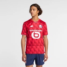 New Balance Men's Lille LOSC Home Short Sleeve Jersey Print / Pattern / Misc
