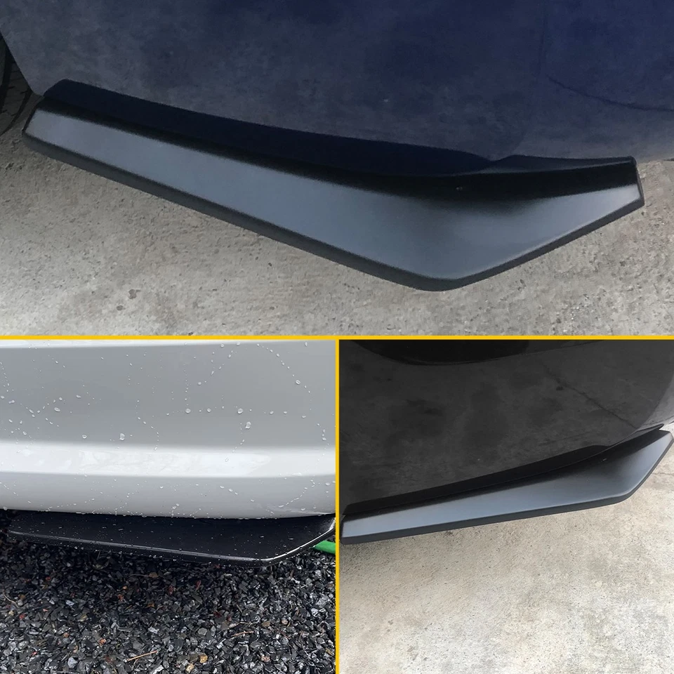 Difusor labial divisor parachoques negro coche Canard protector trasero accesorios inferiores Foto 3 de 4