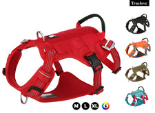 Truelove Tactical Dog Harness Escape-Proof Houdini Adjustable Red Blue M L XL UK