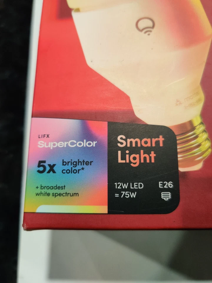 2-Pack LIFX 75-Watt Equivalent E26 Multi-Color Smart WiFi LED Smart Light Bulb - Image 2 of 4
