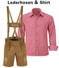 Lederhosen  SYNTHETIC  leather German shorts Oktoberfest and  Shirt