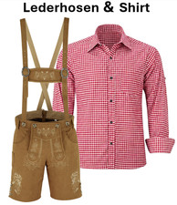 Lederhosen SYNTHETIC leather German shorts Oktoberfest and Shirt