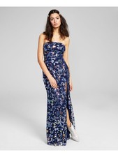 CITY STUDIO Womens Gown Dress Navy Sleeveless Formal Lined Juniors 11