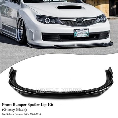 Front Bumper Splitter Lip Kit For Subaru Impreza WRX 2008-2010 2009 Gloss Black