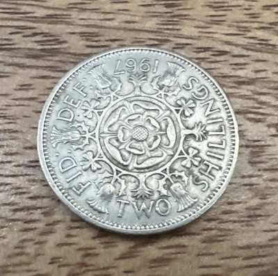 Gratia Regina Elizabeth II 1967 Two Shillings  Coin Great Britain Florin Coin