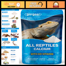 4oz Calcium+D3 for Reptiles, Phosphorus-Free, Ultrafine Powder, USA Made