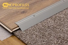 ALUMINIUM DOOR THRESHOLD ANODISED  FLOOR BAR EDGE TRIM RAMP 1 METRE / 39.37 IN