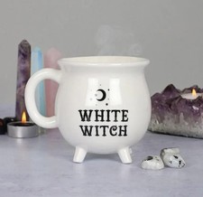 Witchy Cauldron Mug 400ml – Ceramic Coffee Tea Soup Cup – Gothic Pagan Halloween