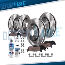 Front Rear Disc Brake Rotors Brake Pads Kit for 2008 - 2013 Nissan Rogue Select