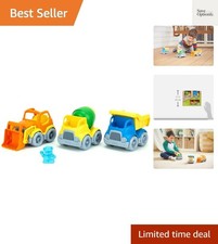 Construction Vehicle Includes Scooper, Dumper, Mixer, 1 Character- 3 Pack - 4C
