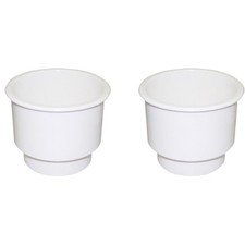 Two New Recessed Plastic Cup Drink Can Holder with Drain for Boats, Trucks, Cars