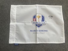 Nicolai Hojgaard Hand Signed 2023 Ryder Cup Marco Simone Rome Golf Flag with COA