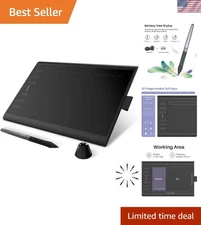 Artistry Reimagined: Inspiroy 10 x 6.25 in Tablet with 60° Tilt Support & Stylus