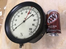 (1) Ashcroft Vintage 10" Pressure Gauge + (1) 10" Vacumn Pressure  Gauge