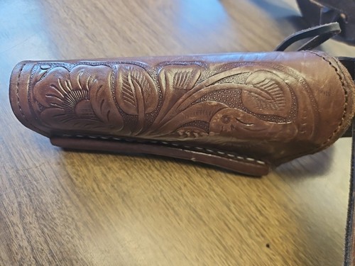 VINTAGE LEATHER TOOLED WESTERN COWBOY HOLSTER RIG | eBay