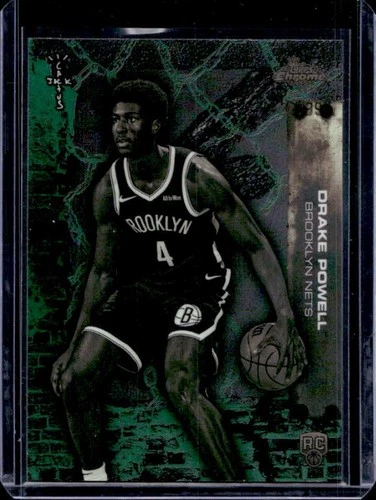 2025-26 Topps Chrome x Cactus Jack Drake Powell RC Green Refractor #/99 Nets