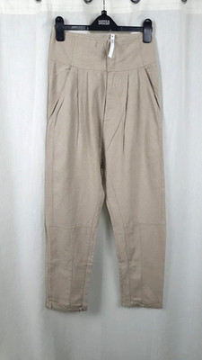 ASOS Leinen Haremshose Haferflocken Größe 6 EU 34 UVP 32£ NH10 II 11