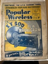 POPULAR WIRELESS MAGAZINE NOVEMBER 25TH 1933 RARE