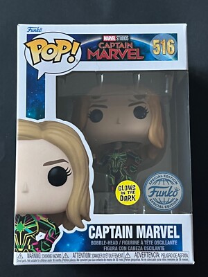 Funko Pop Captain Marvel #516 Special Edition Glows in the Dark