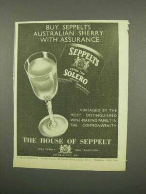 1957 Seppelts Solero Sherry Ad - Buy with Assurance