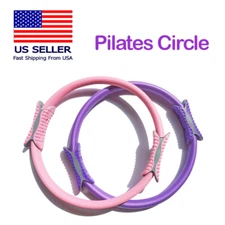 Pilates Ring Yoga Circle Exercise Gym Fitness Body Trainer Magic Tool Dual Grip