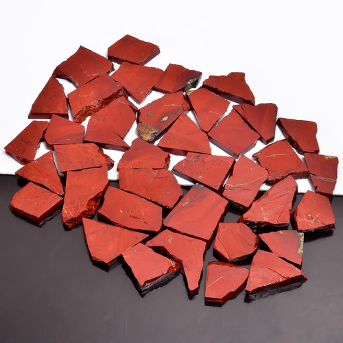 Rebanada de jaspe rojo natural piedra preciosa áspera piedra de jaspe rojo crudo losa de tamaño pequeño - Imagen 6 de 8