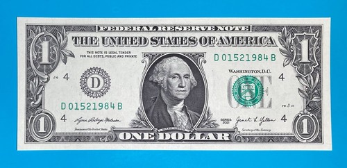 15 February 1984 : D 01521984 B BIRTHDAY Note $1 One Dollar Bill (_15/2/1984) - Picture 2 of 3
