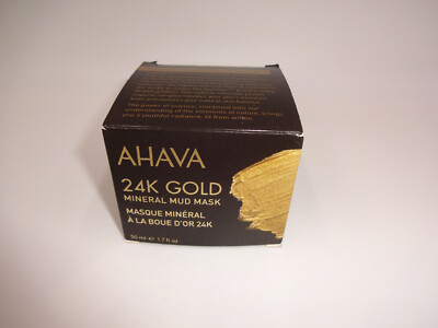 NIB New in Box AHAVA 24K Gold Mineral Mud Mask 50 ml 1.7 oz