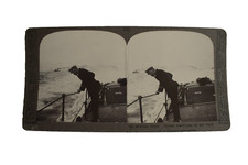 WW1 Stereoview BRITISH DESTROYER CHASING GERMAN SUBMARINE C1918 Photograph 3D