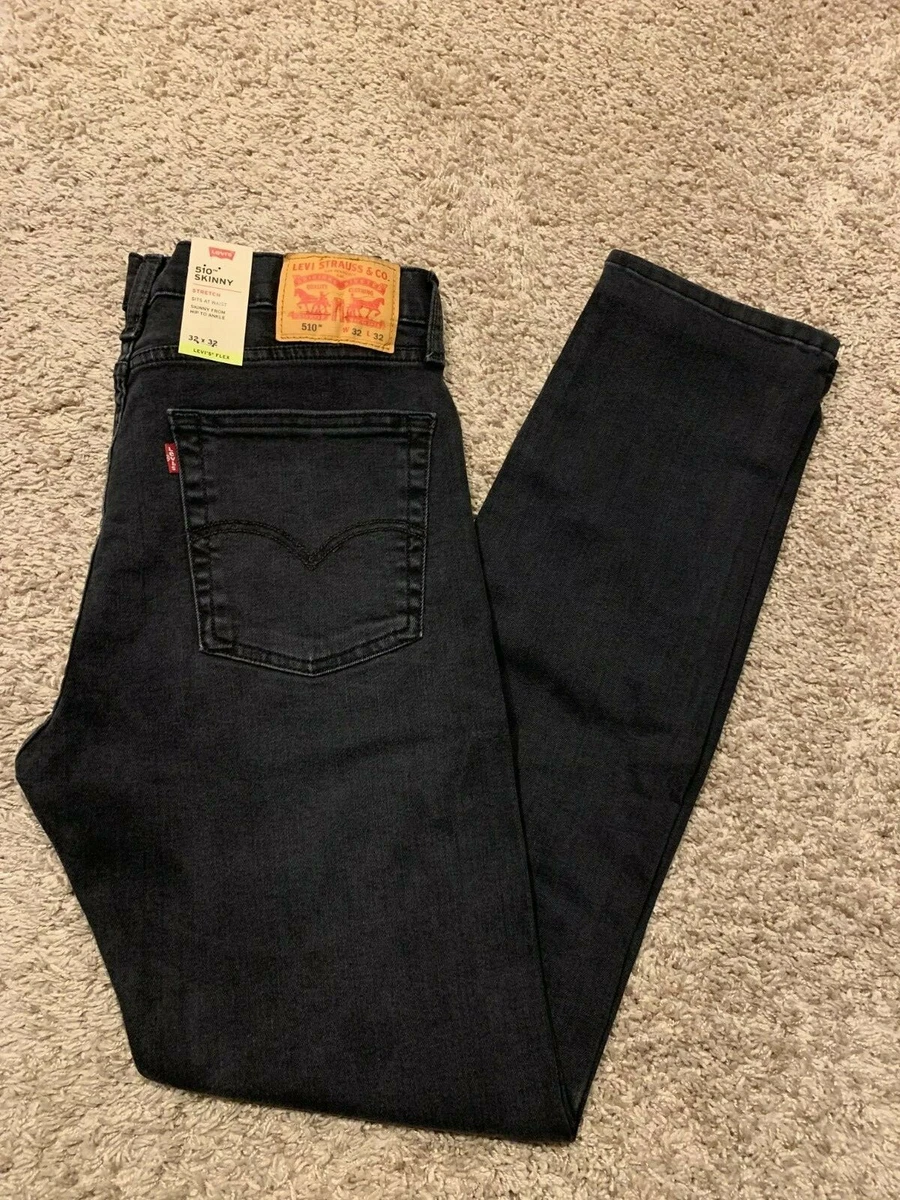 Levi&#039;s 510 Skinny Jean Stretch Black Holes Men&#039;s Sizes RT$69 1073 B10 | eBay