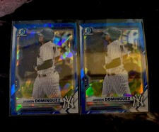 Jasson Dominguez Bowman Chrome Sapphire Base [Lot of 2] New York Yankees