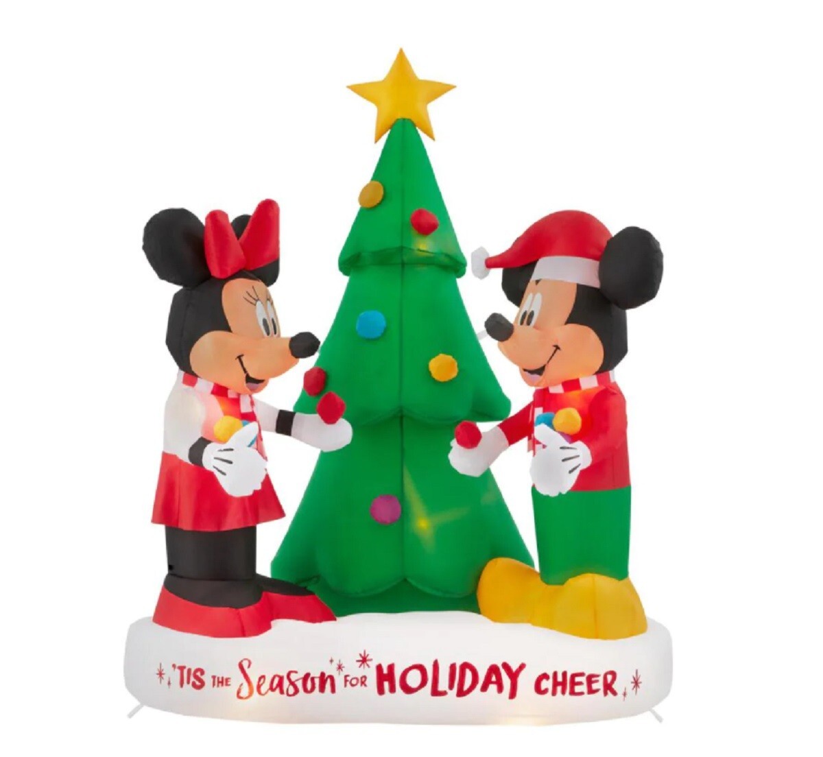 Disney Mickey & Minnie Mouse Decorating Christmas Tree Inflatable by