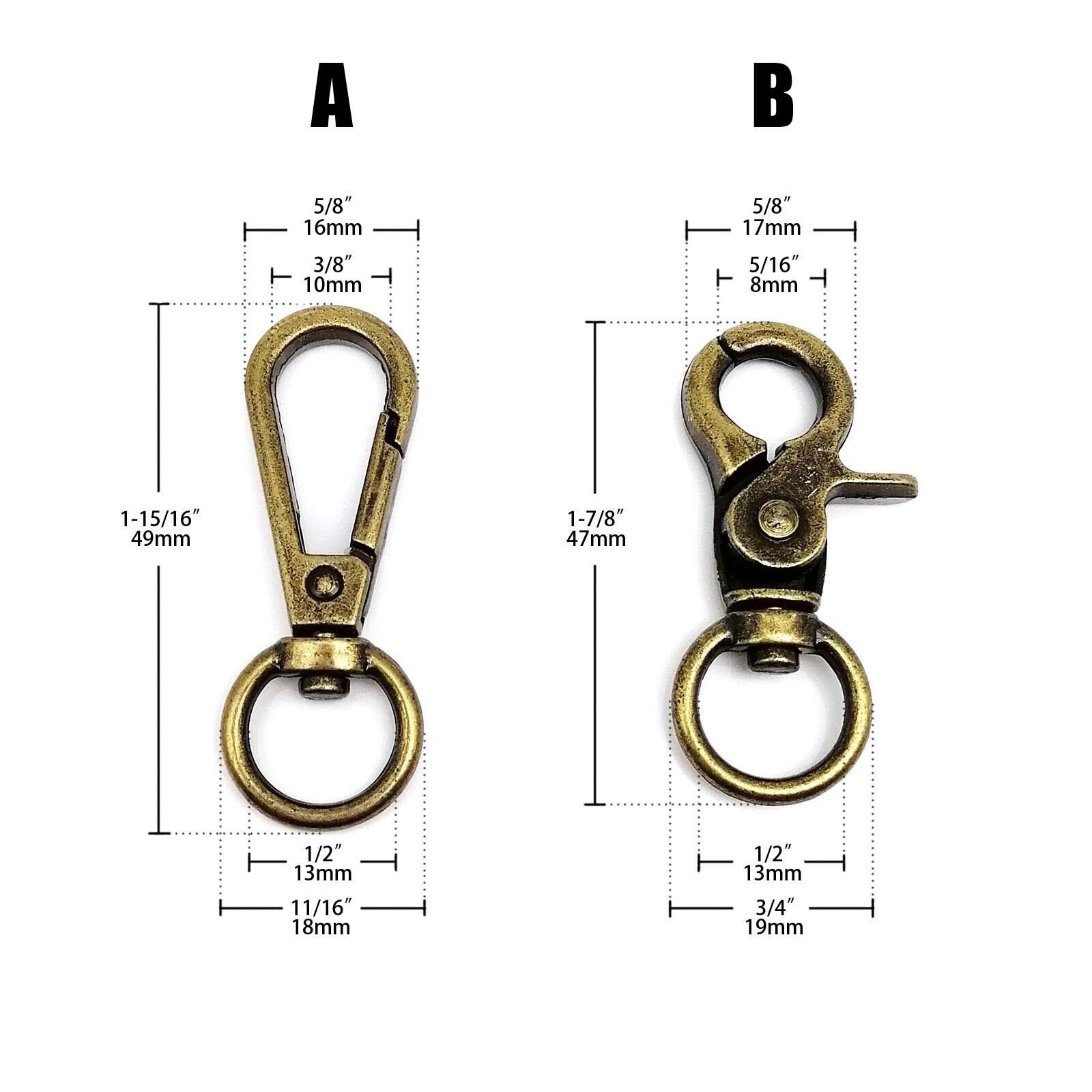 3/4'' Gold Lanyard Hooks-0049-08