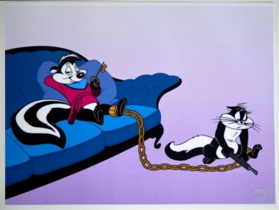 PEPE'S CHAINED LOVE PRINT Warner Bros PEPE LE PEW | eBay